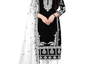 Zonfab Women Georgette Salwar Suit Set