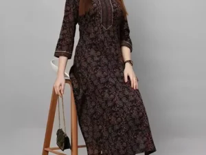 Cotton Kurtis Women's Printed Pattern Cotton Kurti with Pant kurta set